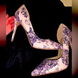 Annakay Shoedazzle Tattoo print pumps